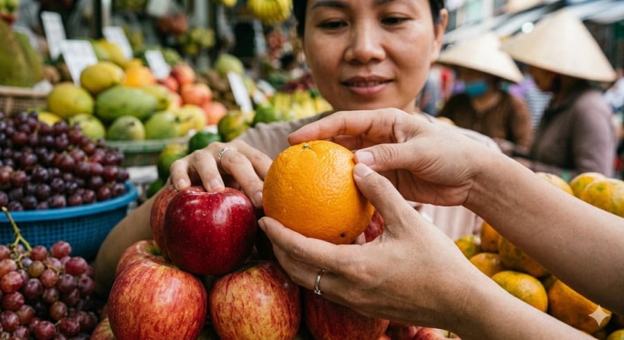 Chọn trái cây chuẩn không khó: chỉ cần để ý độ tươi, màu sắc và cảm giác khi cầm.