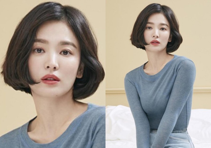 Những kiểu tóc có phần đuôi uốn cụp vào trong, đặc biệt ở độ dài ngang vai hoặc chạm xương đòn,