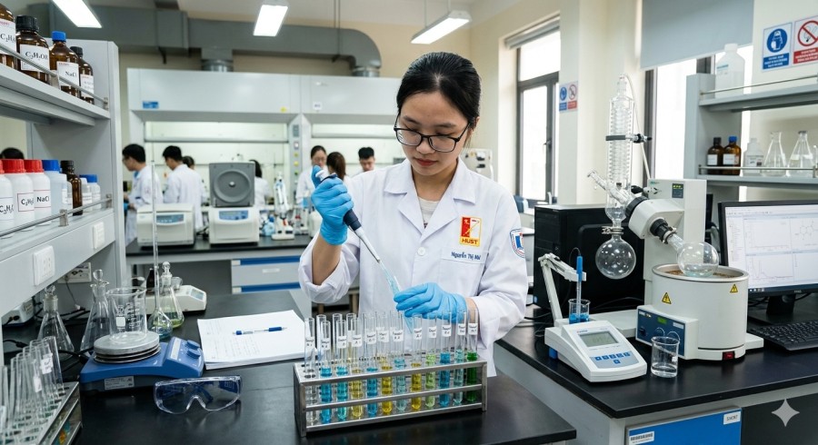 Thực hành phòng thí nghiệm là phần quan trọng trong đào tạo ngành Công nghệ sinh học