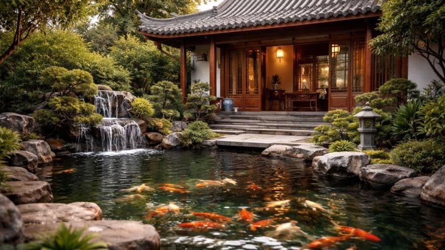 Nước trước nhà biểu thị tài lộc