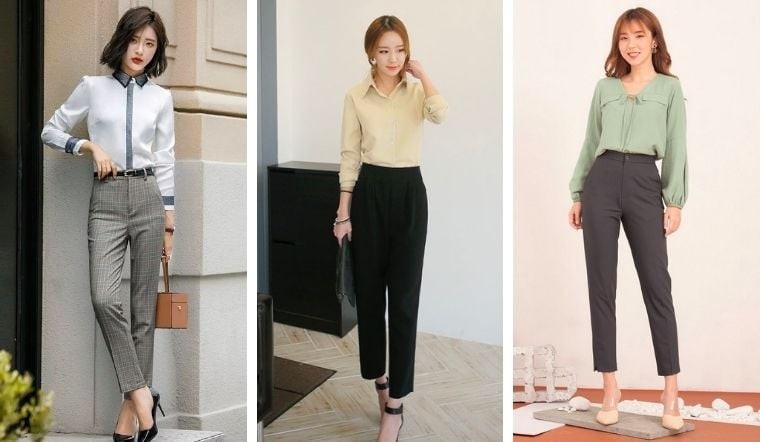 Bên cạnh jeans ống rộng, quần âu cũng là item được yêu thích trong mùa hè nhờ sự tinh tế và tính ứng dụng cao.