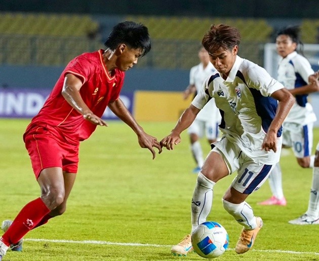 U17 Thái Lan bất ngờ để thua sát nút U17 Lào. Ảnh: Changsuek