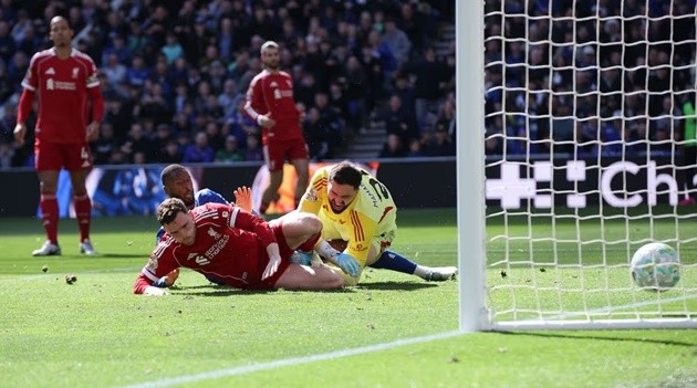 Giorgi Mamardashvili (6.3): Thủ thành người Georgia có hai pha cứu thua xuất sắc đầu trận giúp Liverpool đứng vững, nhưng phải rời sân ở phút 58 do chấn thương.