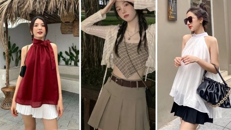 Áo cổ yếm là lựa chọn thú vị dành cho những ai muốn làm mới phong cách. 