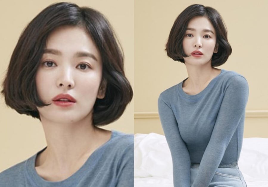  Phần đuôi được uốn nhẹ ôm vào khuôn mặt giúp tạo cảm giác tóc dày hơn so với khi để thẳng tự nhiên.