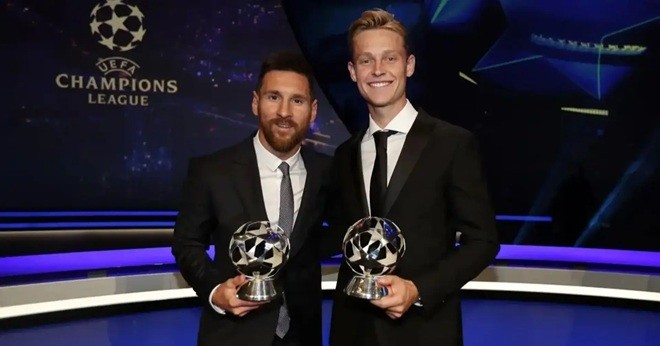 Messi và De Jong từng sát cánh ở Barca.