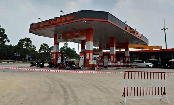 Trạm xăng hiện trường vụ việc.