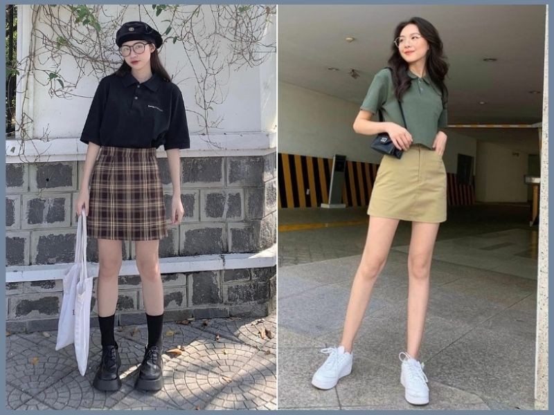 Dù theo đuổi hình ảnh nữ tính, năng động hay cá tính, chân váy chữ A vẫn có thể đáp ứng tốt.