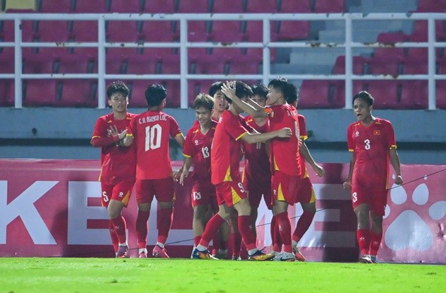 U17 Việt Nam đang chờ đợi U17 Malaysia ở trận chung kết. Ảnh: VFF
