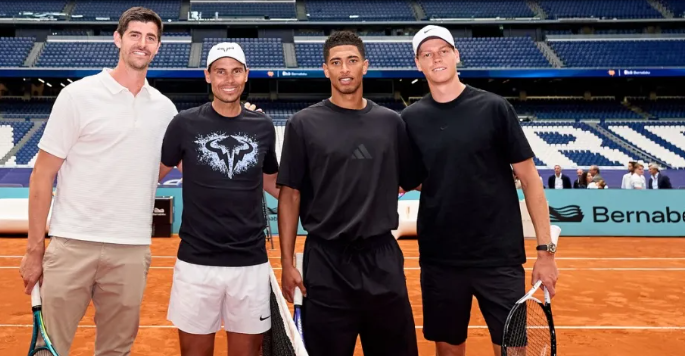 Trận đấu tennis đặc biệt ở Bernabeu.