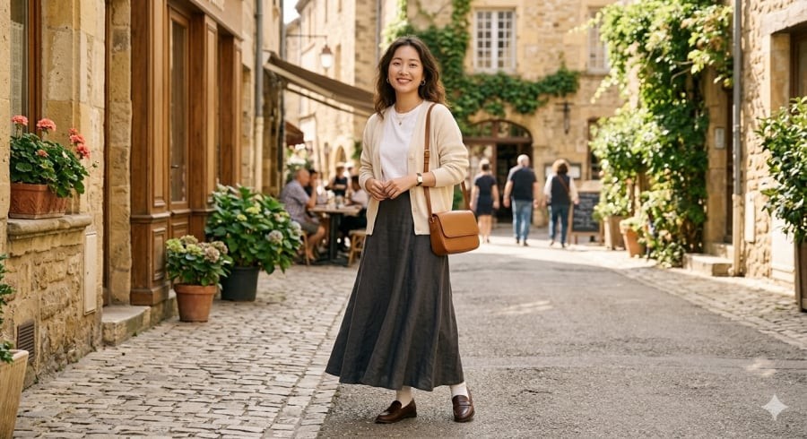 Phụ kiện vừa đủ giúp hoàn thiện phong cách công sở kiểu Pháp.