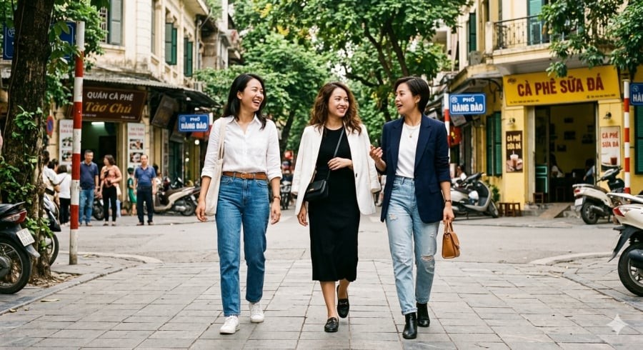 Sự kết hợp kinh điển giúp tạo vẻ ngoài thanh lịch mà không cần cầu kỳ.