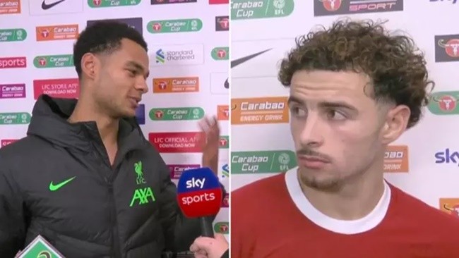 Cody Gakpo did something 'never seen before' in post-match interview with Curtis Jones, he was stunned - Bóng Đá