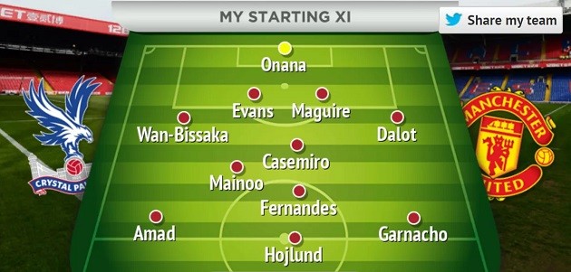 Four ways Manchester United could line up vs Crystal Palace - Bóng Đá