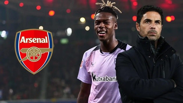 Arteta là một người hâm mộ Nico Williams