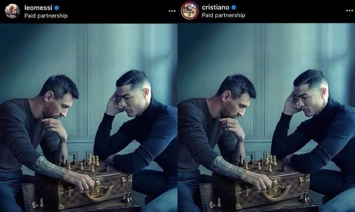 Messi, CR7 kết hợp với nhau trong một quảng cáo Louis Vuitton.