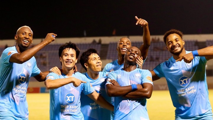 Nam Định đặt mục tiêu khuất phục Becamex TPHCM sau khi từng để thua đối phương ở lượt đi. Ảnh: CLB Nam Định.