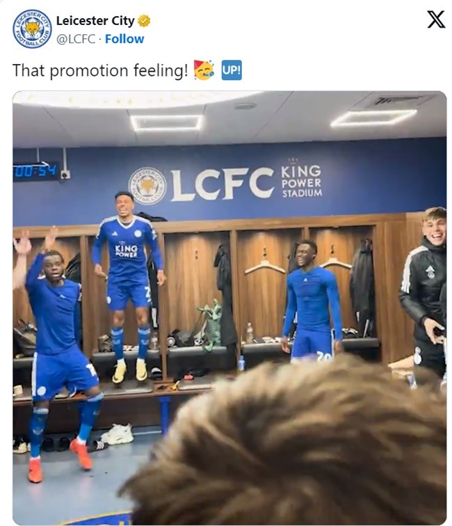 Leicester PROMOTED to the Premier League as Foxes stars go wild - Bóng Đá