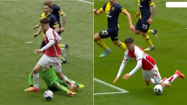 Fans are split over whether Kai Havertz 'dived' to win penalty against Bournemouth - Bóng Đá