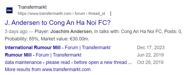 CAHN nhắm Joachim Andersen - Bóng Đá