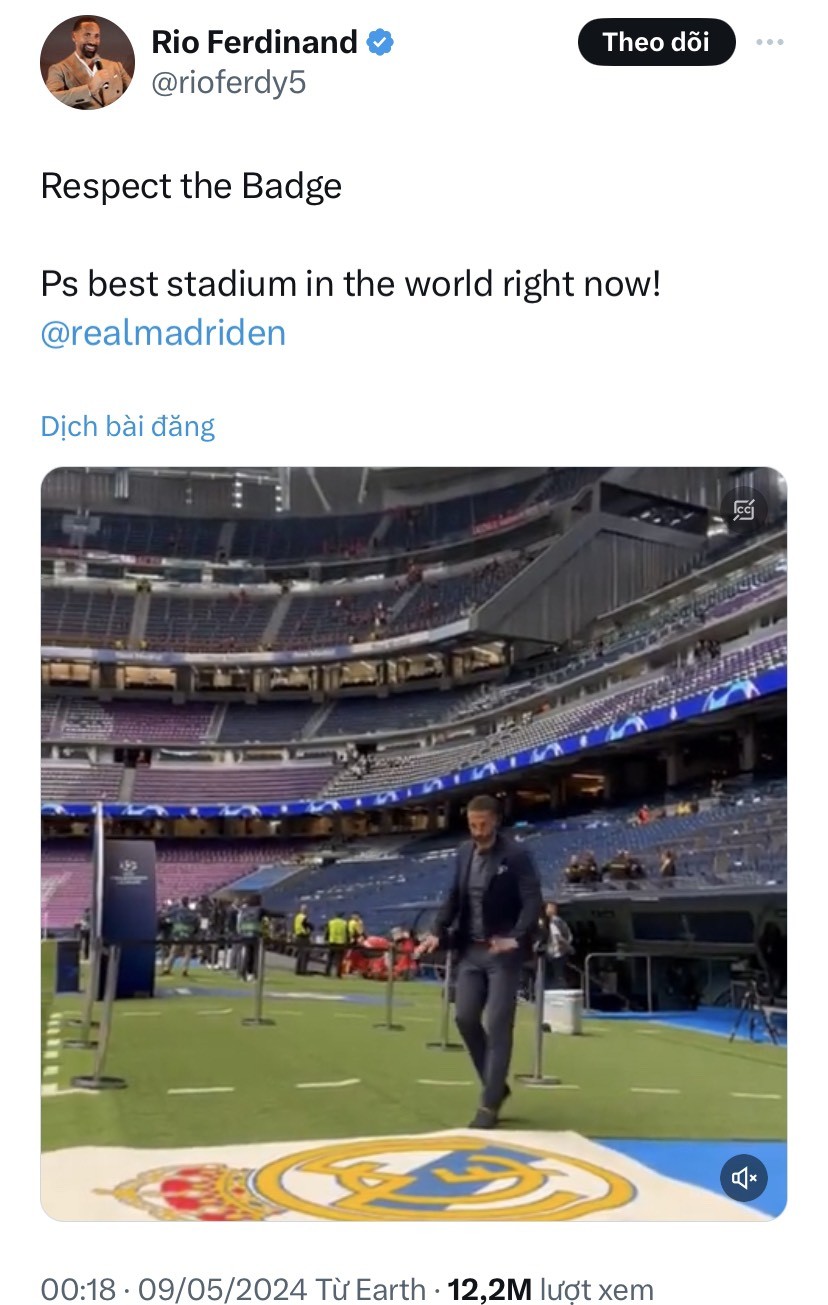 Rio Ferdinand brutally mocked for 'cringe' video at Real Madrid as he's busted on camera - Bóng Đá