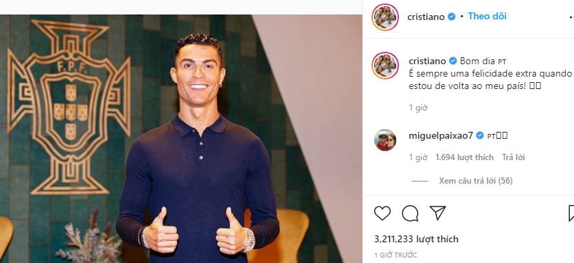Ronaldo nói gì khi trở lại trong thành phần ĐT Bồ Đào Nha? - Bóng Đá