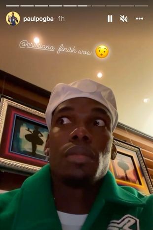 Paul Pogba reacts to Cristiano Ronaldo and Edinson Cavani goals after missing Man Utd win - Bóng Đá
