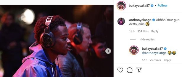 Bukayo Saka teased by Man Utd's Anthony Elanga and Arsenal team-mate over 'disaster' - Bóng Đá