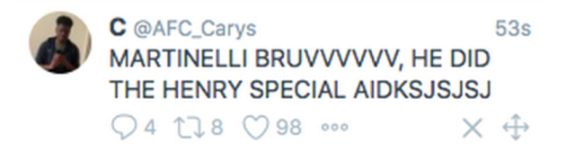 'Thierry Henry esque!' - Arsenal fans agree after what Gabriel Martinelli did vs West Ham United - Bóng Đá