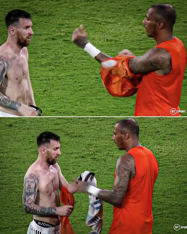 Messi trao đổi áo - Bóng Đá