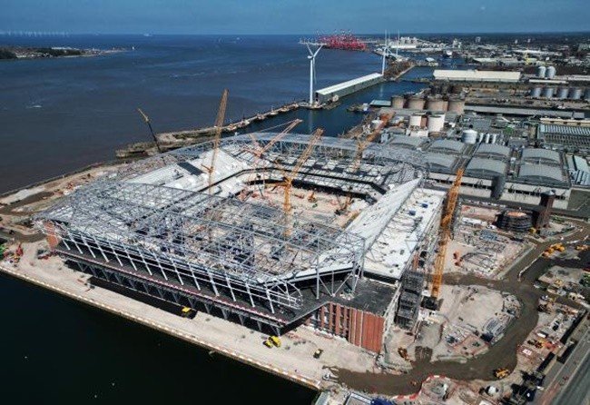 Everton share incredible new video of £500m new stadium progress - Bóng Đá