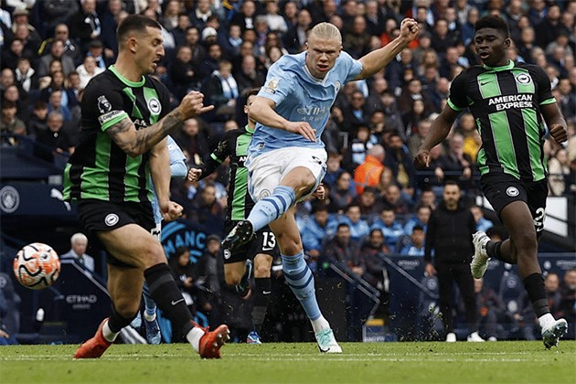 Man City lập kỷ lục mới sau chiến thắng trước Brighton - Bóng Đá