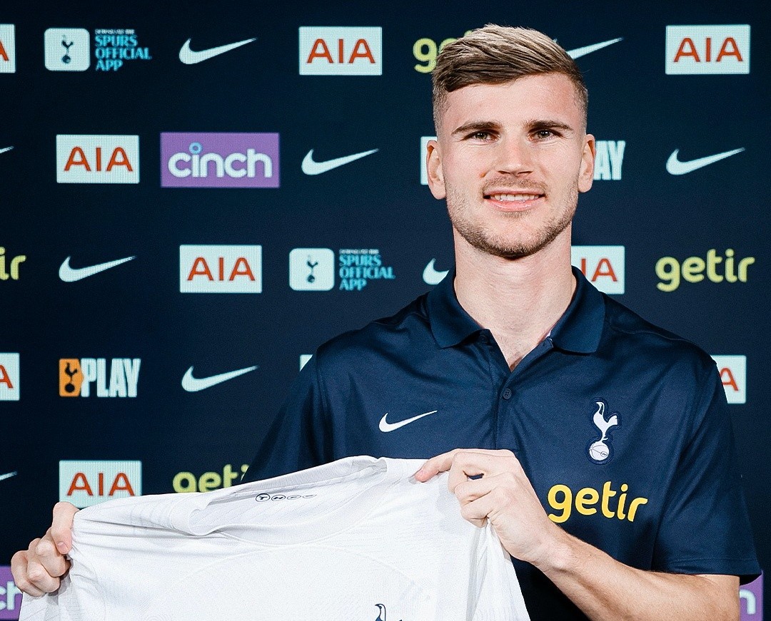 Timo Werner ra mắt Tottenham, chọn số áo lạ - Bóng Đá