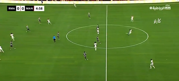 Bellingham chọc thủng lưới Man Utd khi việt vị 1 mét - Bóng Đá