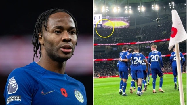 Raheem Sterling facing potential ban after footage emerges of him throwing object into Spurs crowd - Bóng Đá