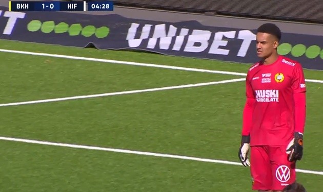 Watch bizarre Swedish league goal as Hammarby keeper somehow mistakes penalty spot for ball leaving fans in hysterics - Bóng Đá