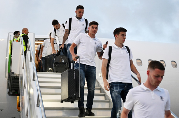 Man City stars look relaxed as they touch down in Istanbul - Bóng Đá