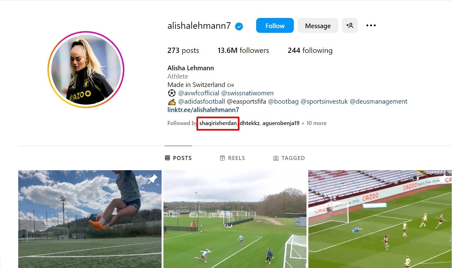 Sao tuyển nữ Thụy Sĩ nổi tiếng hơn Federer - Bóng Đá