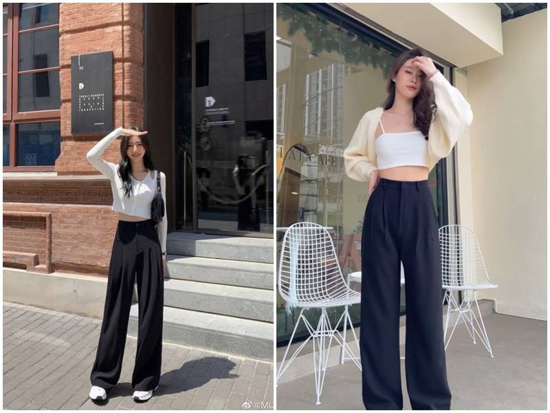 Nguyên tắc nằm ở việc “nâng” vòng eo lên cao hơn so với tỷ lệ tự nhiên, từ đó tạo cảm giác đôi chân dài hơn.