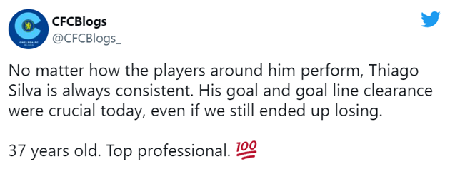 Chelsea fans praise Thiago Silva’s display despite West Ham defeat - Bóng Đá