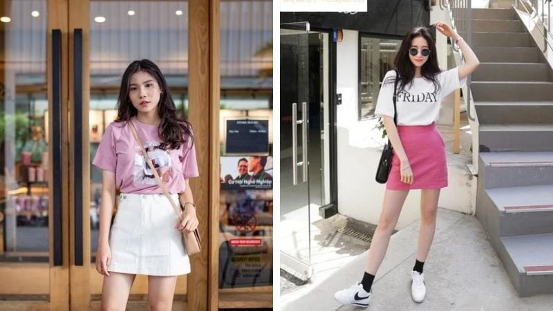 Không chỉ mang lại cảm giác thoáng mát, cách phối này còn giúp đôi chân trông dài và gọn hơn rõ rệt.

