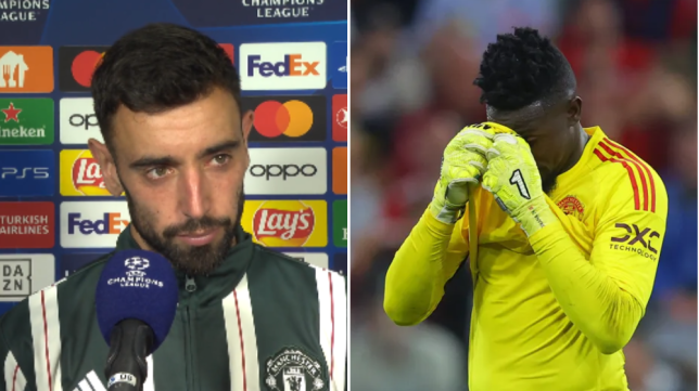 Bruno Fernandes leaps to defence of Andre Onana after Man Utd star’s Bayern Munich howler - Bóng Đá