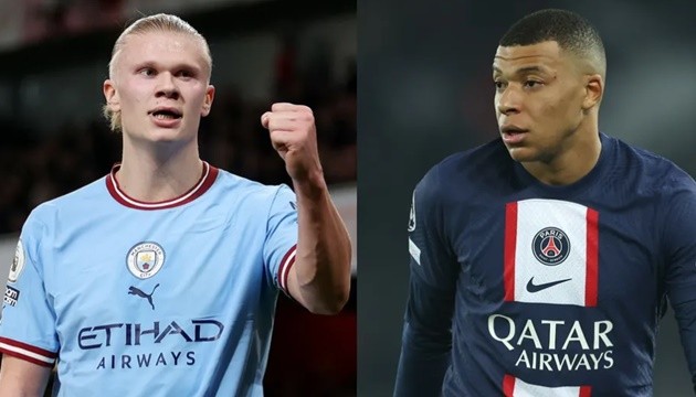 Erling Haaland on Kylian Mbappe: 
