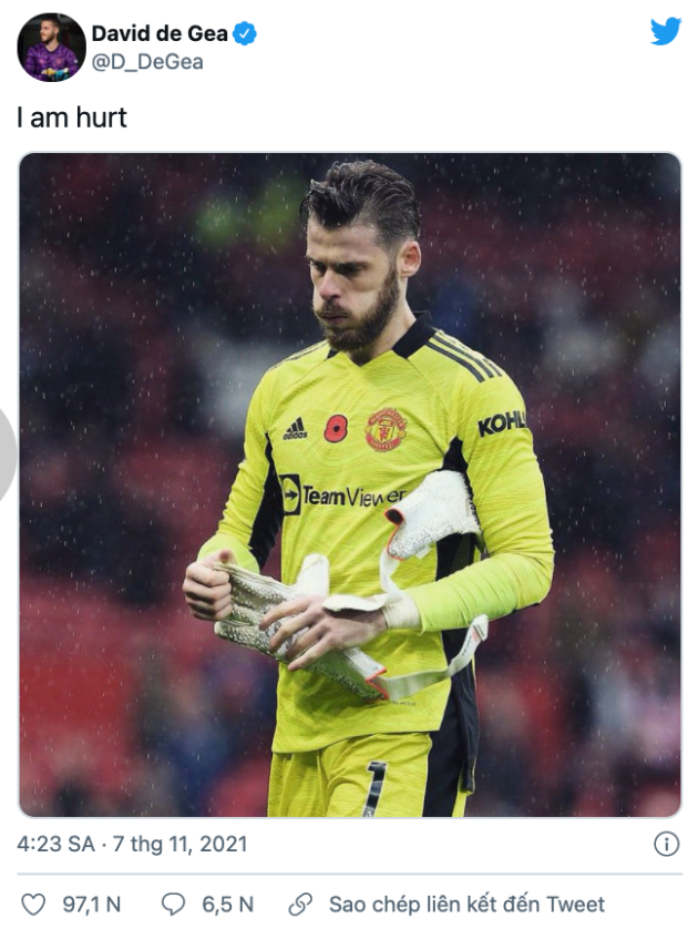 David de Gea sends painful three-word message to Manchester United fans after Man City defeat - Bóng Đá