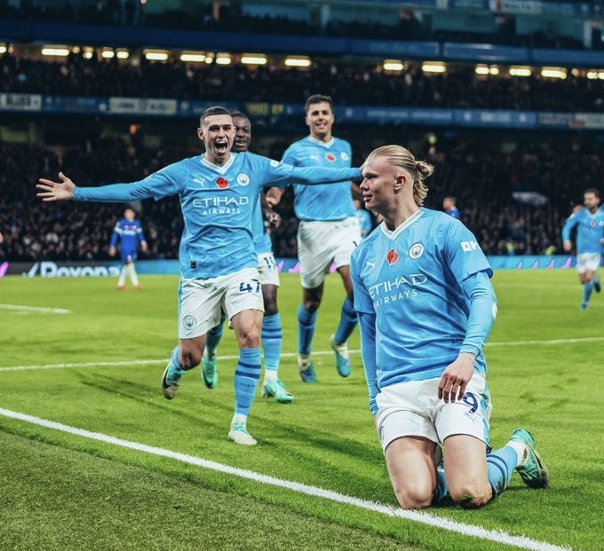 Erling Haaland makes it 13 goals in 12 Premier League games. - Bóng Đá