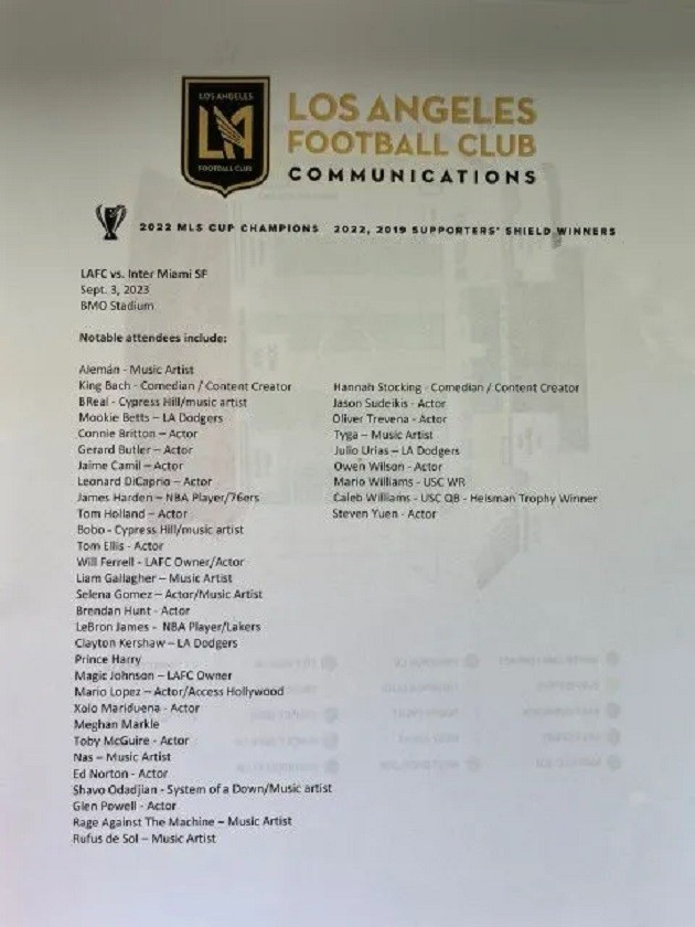 Lionel Messi attracts Selena Gomez, Prince Harry and more to LAFC vs. Inter Miami - Bóng Đá