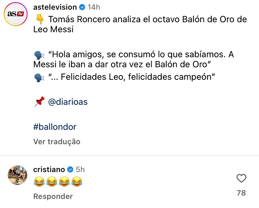 Ronaldo gây tranh cãi, 'thích' bài viết hạ thấp QBV của Messi - Bóng Đá