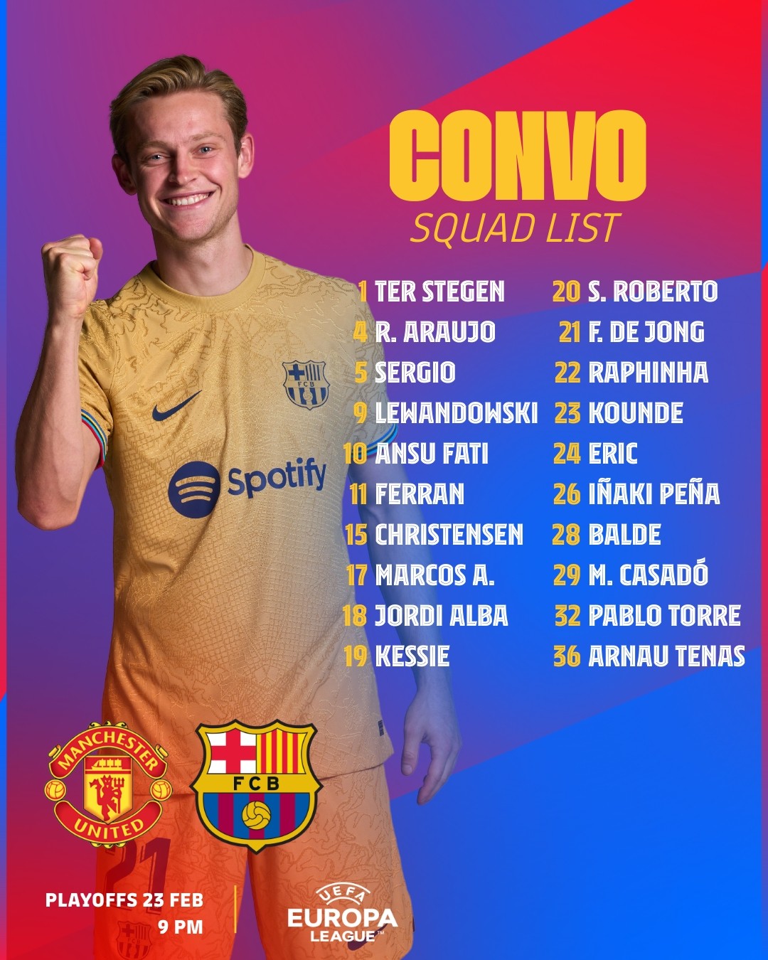 Barca công bố đội hình đấu M.U - Bóng Đá