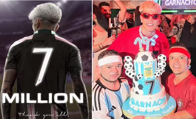 Alejandro Garnacho celebrates his 19th birthday in bizarre style - Bóng Đá