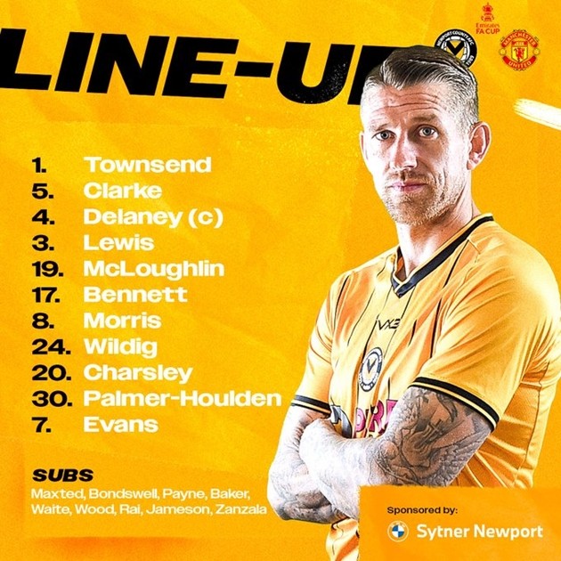 TRỰC TIẾP Newport County vs Man Utd: Giải nguy cho Erik ten Hag - Bóng Đá